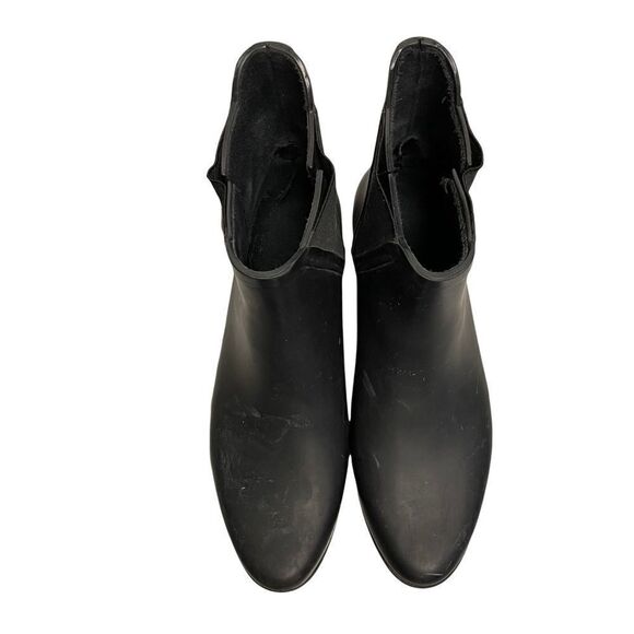 LOEFFLER RANDALL Rubber Ankle Chelsea Rain boot Waterproof Black 8 - Picture 11 of 14